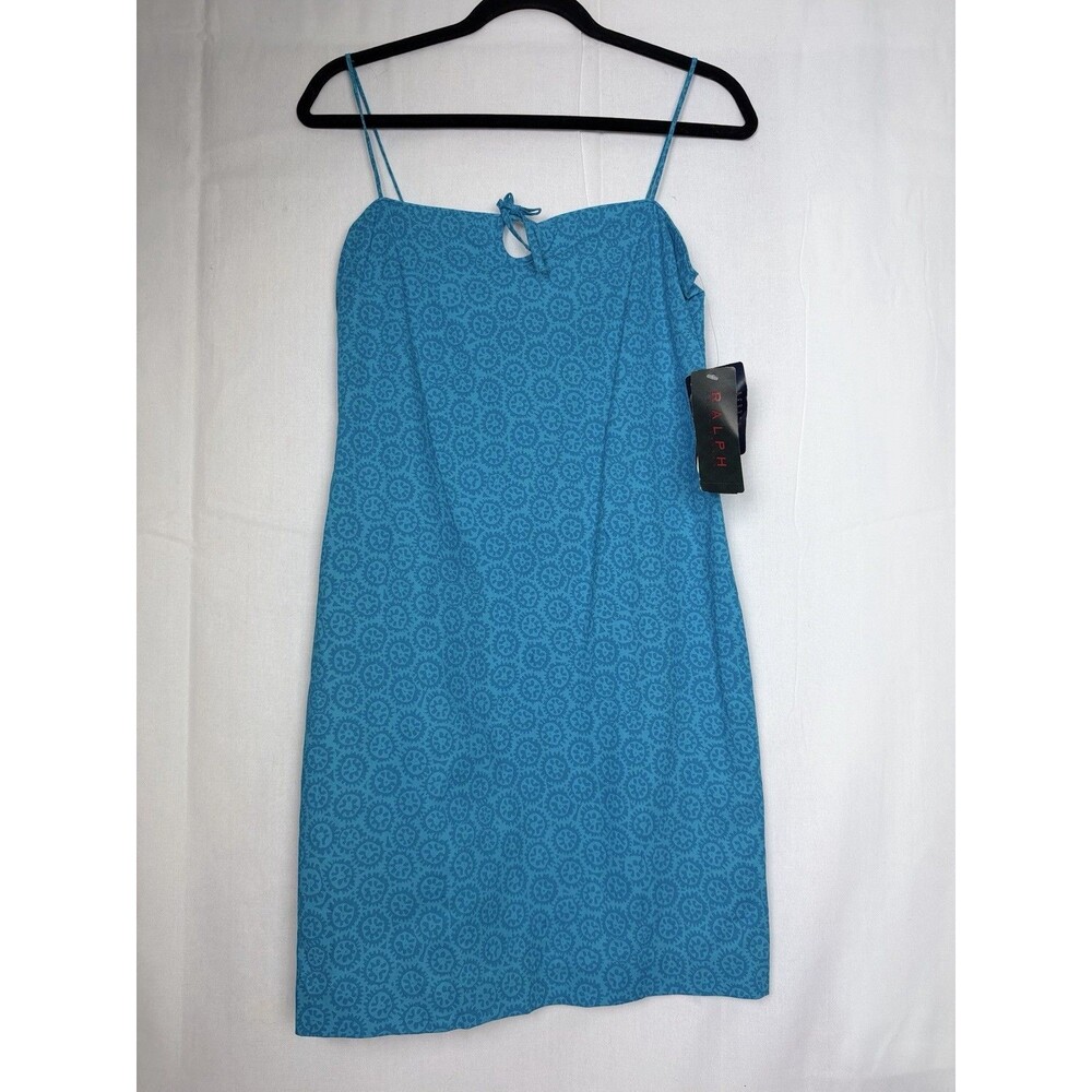 Vintage Ralph Lauren Blue Square Neck Spaghetti Strap NWT Size 4